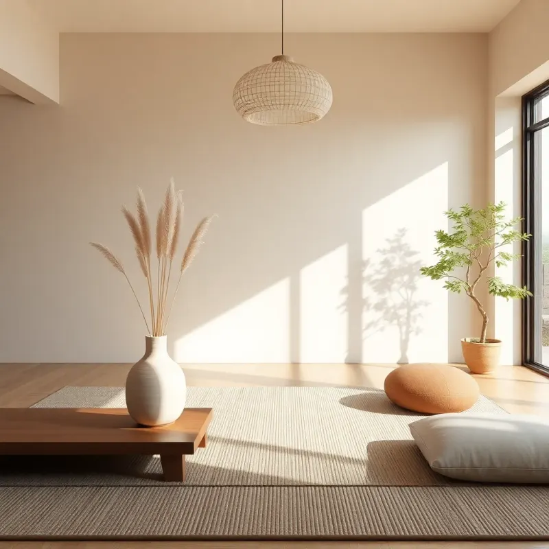 Japandi AI interior design style