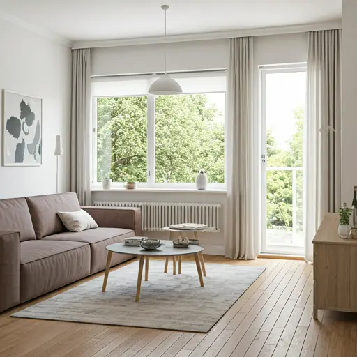 AI living room design transformation - before and after room makeover