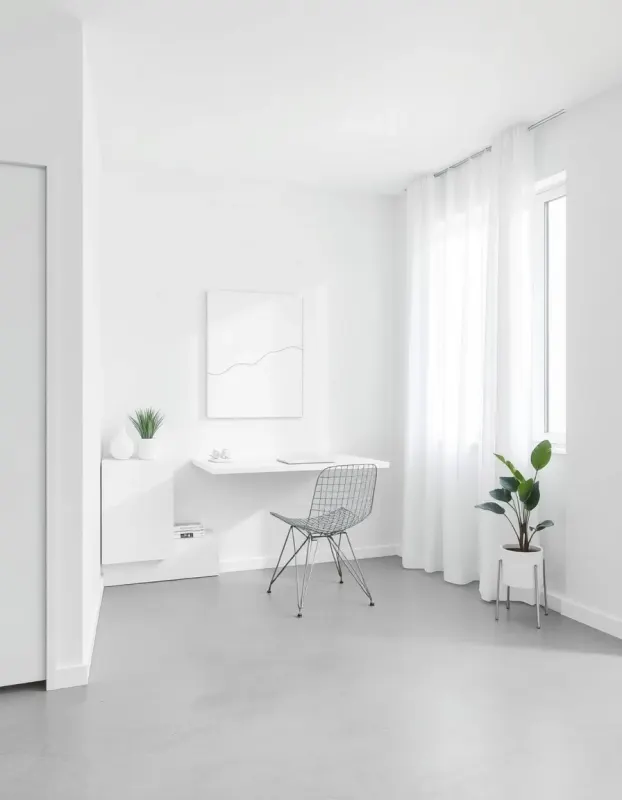 Minimalist AI room design